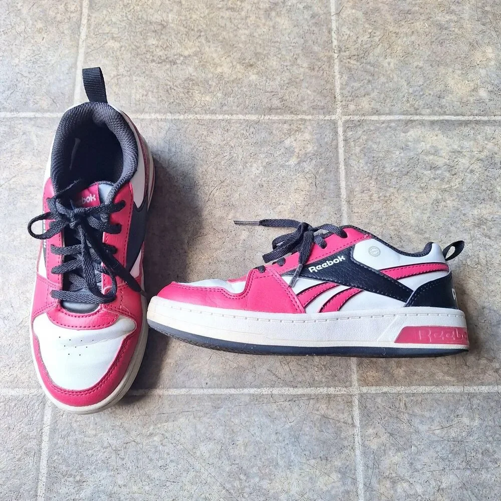 Reebok Royal Prime Step N Flash Kids Girls Sneakers Pink White Black US 13.5